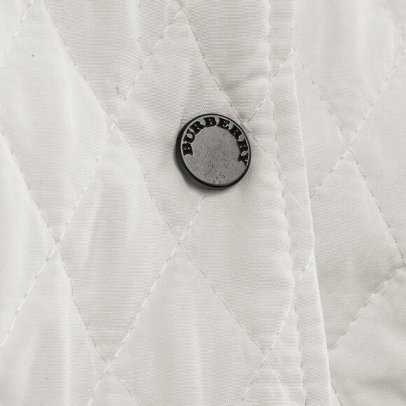 Burberry White Quilted Snap-Closure Peter Pan Collar Jacket - Picture 7 of 12